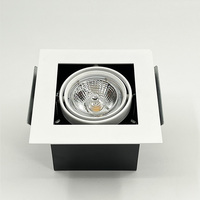 Rendu des couleurs élevées Spot LED moderne fer plafond Downlight Anti-éblouissement Cob Grille intégrée tasse profonde rendu des couleurs élevées