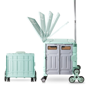 Varilla de tracción de vagón de comestibles de plástico plegable OEM para subir escaleras para acampar al aire libre, picnics y almacenamiento de furgonetas - Product Image 3