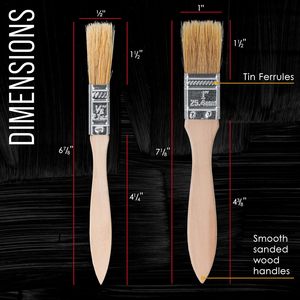 Ensemble de brosses à copeaux polyvalentes pour la peinture, les teintures, les vernis, l'époxy, la colle, les résines, les murs et les grands projets - Product Image 3