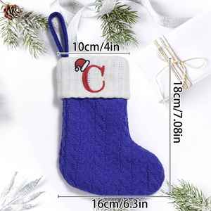 Nouvelles chaussettes de Noël à 26 puzzles, mini-cadeaux de Noël, décorations de fête, chaussettes à bonbons, décorations de Noël tricotées - Product Image 5