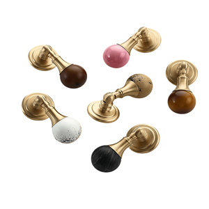 Lichte luxe retro nieuwe Chinese zinklegering bolvormige knoppen met enkel gat voor kledingkastkast lade deuren villa - Product Image 2