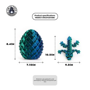2025 Original <span class=keywords><strong>Huevo</strong></span> de Dragón Impreso <span class=keywords><strong>en</strong></span> 3D, Juguete Modelo de Dragón Burbuja, Creativo, Descompresivo, Articulado, Productos de Animales y Dinosaurios para Niños - Product Image 2
