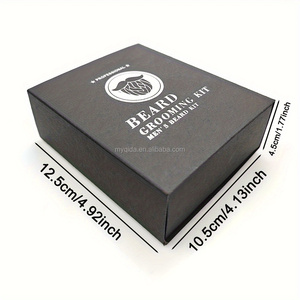 Râu cắt tỉa <span class=keywords><strong>Kit</strong></span> cho nam giới ria mép mũi tóc kéo nhỏ Gỗ Lược sồi râu bàn chải màu đen túi du lịch OEM/ODM món quà kỳ nghỉ - Product Image 5