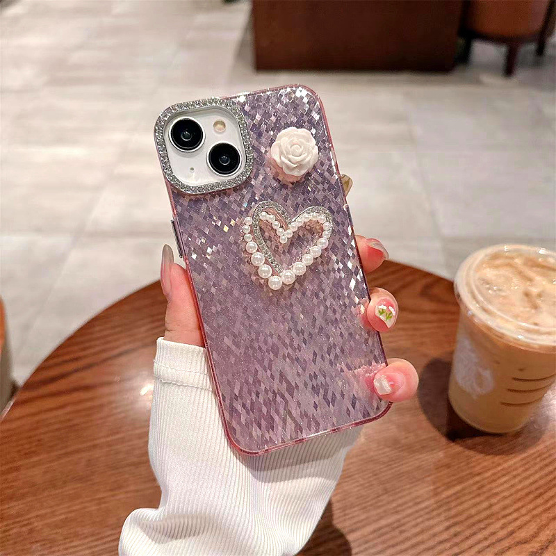 Pink + heart flowers