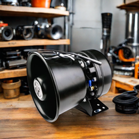 12V acier inoxydable 100W avertissement haut-parleur amplificateur Audio 200W pompier klaxon voiture ton tout-terrain alarme sirène haut-parleur klaxon