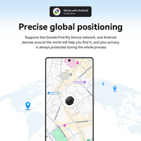 Paquete de 4 Localizadores Inteligentes Android Antipérdida con Fundas de Silicona y Cordones para Llaves, Cartera, Bolso, Equipaje