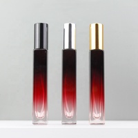 Récipient cosmétique de voyage de forme carrée de 10ml avec pompe de pulvérisation d'atomiseur en aluminium bouteilles de parfum en verre vides et couleur dégradée