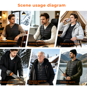 Ultra Lightweight V Neck Heated Vest USB Inner Wear Electric Heating <strong>Gilet</strong> for Winter Outdoor Daily Work Use Hiking Camping - Product Image 2