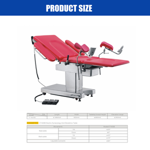 Silla de Examen Ginecológico Ajustable, Mesa Quirúrgica Eléctrica para Clínica Femenina, Cama de Examen Médico con Base de Acero Inoxidable - Product Image 6