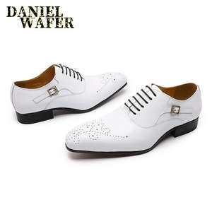 Chaussures Oxford en cuir à bout pointu et à motifs - Chaussures habillées pour hommes, tenue de mariage formelle, fabricant en gros - Product Image 6