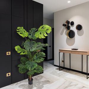 Plantes artificielles <span class=keywords><strong>Monstera</strong></span> Variegate personnalisées Bossion, grand arbre <span class=keywords><strong>Monstera</strong></span> vert artificiel - Product Image 3