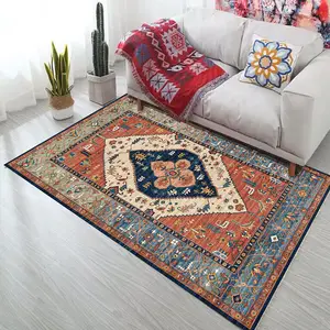 Bohemia farsça kaymaz halılar ışık lüks halı oturma odası yatak odası kanepe zemin büyük kilim Boho fas etnik tapis halı