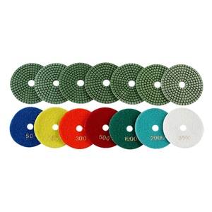 Elmas Parlatma Pedleri 4 İnç 100mm Islak Kuru Set OEM Mermer Kuvars Taş Tezgah Granit Beton Parlatma İçin - Product Image 1