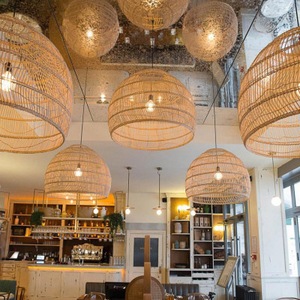 Japanese Style Chandelier Round E27 LED <b>Light</b> For <b>Dining</b> Room Bar Tea Room Leisure Venues - Product Image 1