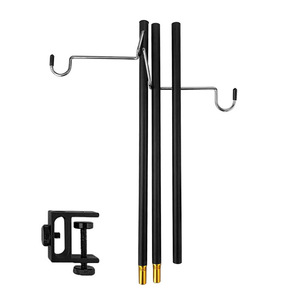 Support de lampe pliable en alliage d'aluminium pour l'extérieur, 91 cm, trois sections, portable, pour camping et pique-nique - Product Image 4