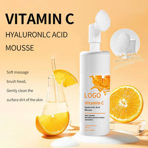 Mousse nettoyante pour le visage à la vitamine C biologique en marque propre OEM, soin de la peau sensible, nettoyant facial aux acides aminés - Product Image 3
