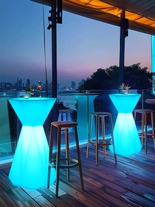 All'ingrosso tavolo da <span class=keywords><strong>Bar</strong></span> alto e fresco Night Club per il noleggio di feste illuminato a Led tavolo da Cocktail luminoso mobili da <span class=keywords><strong>Bar</strong></span> - Product Image 3