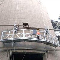Plateforme suspendue électrique autoportante pour la construction, pince murale en acier/alliage d'aluminium, capacité de levage maximale 300 m