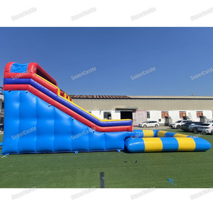 Tobogán Acuático Inflable con Piscina, Tobogán Acuático Inflable Gigante <span class=keywords><strong>de</strong></span> Tres Carriles <span class=keywords><strong>de</strong></span> Grado Comercial para <span class=keywords><strong>Alquiler</strong></span> en Fiestas <span class=keywords><strong>de</strong></span> <span class=keywords><strong>Verano</strong></span> en el Patio Trasero - Product Image 4