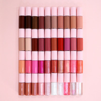 Tube de gloss à lèvres mini 136 couleurs en gros, étiquette privée, logo personnalisé, imperméable, longue tenue, brillant, mat, rouge à lèvres liquide
