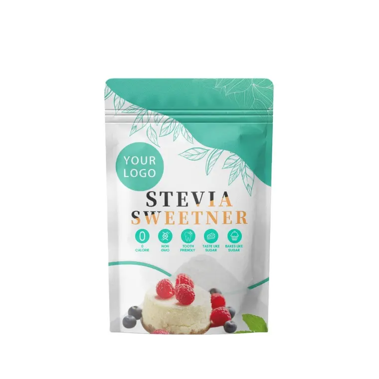 Bairro de calória natural para mistura de açúcar, suéter para mistura de frutas/eritritol stevia natural de baixo calorias