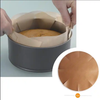 Feuilles de cuisson jetables double face en papier sulfurisé non blanchi, antiadhésives, en silicone de qualité alimentaire, pour moules à gâteaux, résistantes aux hautes températures