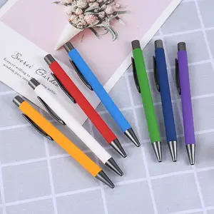 Nền Kinh Tế sự lựa chọn mịn bằng văn bản boligrafos Stylus Cá nhân hoá biểu tượng tùy chỉnh bóng Bút in ấn đẩy nhôm kim loại bút