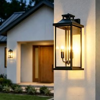 Lampe murale en acier inoxydable, éclairage extérieur, étanche, moderne, créatif, rétro, luminaire mural extérieur pour jardin, cour, villa