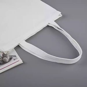 Bolso de compras de viaje para hombre y mujer de algodón reutilizable de tamaño impreso con logotipo personalizado, bolso de compras de tela, bolsos de playa - Product Image 4