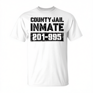 T-shirt pour détenus de la prison du comté 201-995, costume d'Halloween - Product Image 2