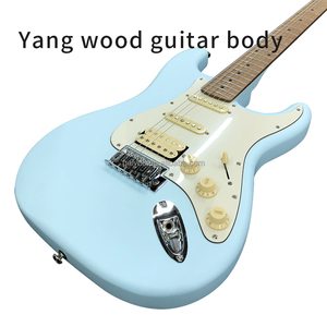 ST Electric Guitar Kit - Daphne Blue Single-Ply Tremolo Vibrato Pickup - Stainless Steel Frets - Product Image 4