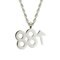 Collier HipHop en alliage 88 Rising Digital 88, pendentif pour homme et femme, collier à breloques tendance, bijoux
