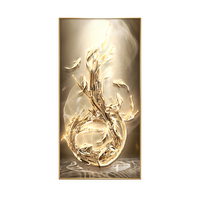 Lampe murale LED luxueuse à motif neuf poissons, éclairage abstrait pour couloir, entrée, hall, escalier, passage, décoration intérieure, vente en gros