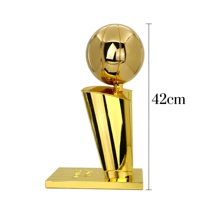 Trophée de basket-ball en métal NBA sur mesure, grand trophée doré Larry O'Brien pour la reconnaissance sportive des entreprises