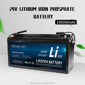 Batterie portable économique de stockage d'énergie solaire à décharge profonde 24V 100Ah, batterie au lithium fer phosphate 24V - Product Image 4