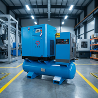 Compresseur d'air à vis tout-en-un de 15 kW, type rotatif, avec sécheur intégré, réservoir d'air et filtres