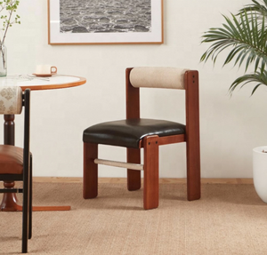Sedie <span class=keywords><strong>da</strong></span> Pranzo Vintage Ergonomiche con Schienale Alto e Gambe <span class=keywords><strong>in</strong></span> Legno - Product Image 2