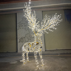 Luz led de <span class=keywords><strong>Reno</strong></span> de Navidad para exteriores, iluminación grande de 6 pies, figuras de renos para Navidad, accesorios para exteriores - Product Image 6