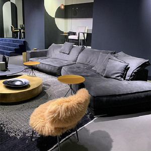 Italian Minimalist Tech Fabric Budapest <b>Sofa</b> Light Luxury Corner Combination Fabric <b>Sofa</b> For <b>Small</b> Living Room - Product Image 3