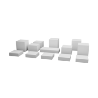 Yihe personnalisé blanc acrylique autoportant chaussure Mannequin présentoirs carré Rectangle Cube cuboïde pour l'affichage des marchandises