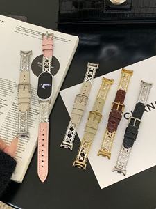 Correas de Reloj Inteligente con Perlas de Moda de 20 y 22 mm para Miband 10, Correa de Cuero para Apple Watch Series <span class=keywords><strong>11</strong></span>, 10, 9, <span class=keywords><strong>8</strong></span>, 45 mm, 38 mm - Product Image 3