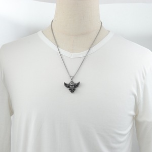 Yunnique-collar con colgante de bestia auspiciosa de acero inoxidable con alas y diseño de serpiente para hombres y mujeres, cadena de 60cm, joyería de regalo - Product Image 4