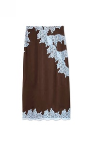 OUDINA Conjunto de Dos Piezas de <span class=keywords><strong>Moda</strong></span> al por Mayor para Mujer, Falda <span class=keywords><strong>Midi</strong></span> Holgada Informal sin Mangas con Encaje y Costuras de Satén - Product Image 6