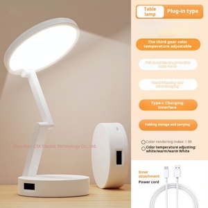 โคมไฟตั้งโต๊ะแบบพกพาแบบชาร์จไฟได้แบบ USB แบบพับได้ 3 สี ปรับความสว่างได้แบบไม่มีขั้นตอน - Product Image 5