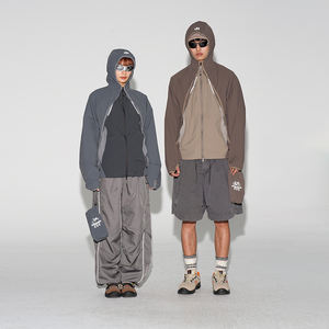 Veste et gilet <span class=keywords><strong>de</strong></span> cyclisme multifonctionnel 2 en 1 à demi-fermeture éclair, léger, coupe réglable, design réfléchissant, imperméable - Product Image 1