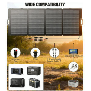 Panel Solar Portátil Plegable Alecter Solar de 400W, Color Negro, Cargador de Alta Eficiencia, Generador de Energía para Exteriores y Vans, al Mejor Precio - Product Image 6