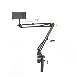 Desktop Stand Tablet Mount 17 mm Ball Lazy Phone Holder Stand Clamp <strong>Bracket</strong> Metal iPad Phone 4.7-11" Holder Bed Desk Support - Product Image 1