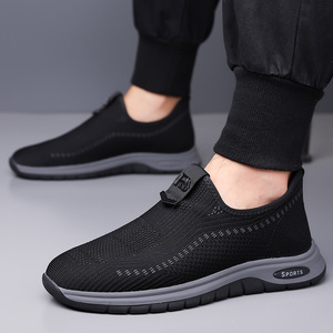 Zapatillas Deportivas Transpirables de Malla para Hombre, con Suela Suave, para Correr, Color Negro y Gris, para Uso Casual de Adultos - Product Image 4
