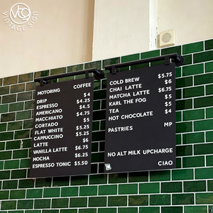 Lavagna Menu Magnetica Personalizzata in Metallo di Alta Qualità con Alfabeto Intercambiabile Bianco e Nero da Parete per Bar e Club - Product Image 6