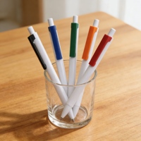 Porte-stylo Yf en plastique promotionnel simple noir/bleu 145x15mm